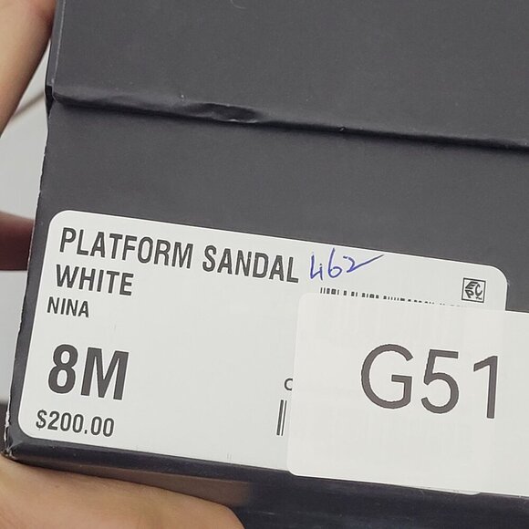 NEW AAJ By Aminah Nina Lace-Up Architectural Wedge White 8M Sandals - Picture 10 of 10